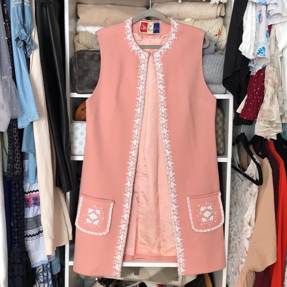 Beautiful 1960’s vintage beaded wool vest